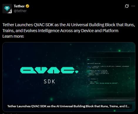 Tether Unveils QVAC: Universal AI Engine
