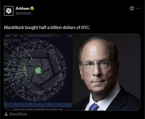 Blackrock Stops Weeks of Bitcoin Selling