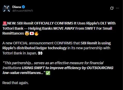 Remit Taps Ripple Partnership Tottori