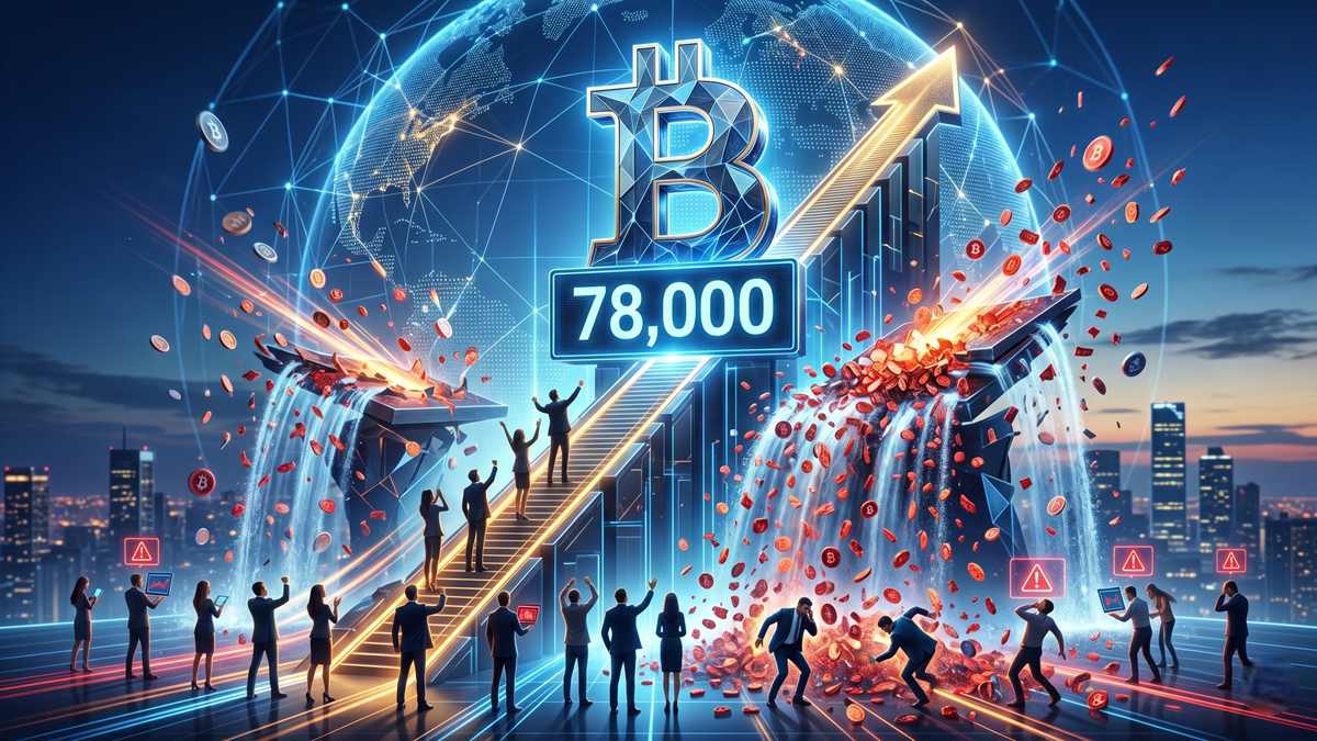 820m Crypto Liquidations: Bitcoin Surges to $78K